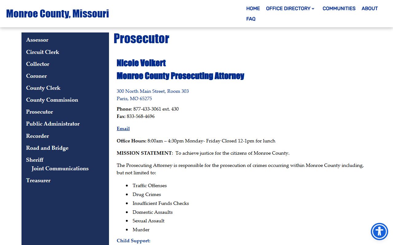 Monroe County court records Prosecuting Attorney criminal case information
