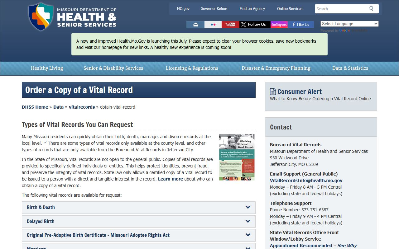 Monroe County marriage and divorce records DHSS ordering guidance